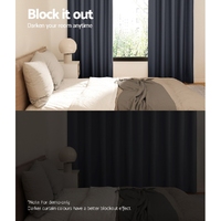 Artiss 2X Blockout Curtains Eyelet 300x230cm Charcoal thumbnail