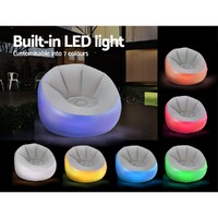 Bestway Inflatable Air Chair Sofa Lounge Seat LED Light thumbnail