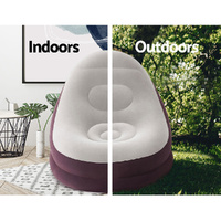 Bestway Inflatable Air Chair Seat Couch Lazy Sofa Lounge Ottoman Purple/Blue thumbnail