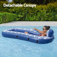 Bestway Inflatable Floating Float Lounger with Sunshade Canopy 1.98Mx1.12M Blue thumbnail