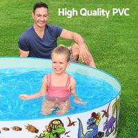 Bestway Kids Pool 183x38cm Round Above Ground Rigid Swimming Pools Dinosaur 946L thumbnail
