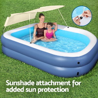 Bestway Kids Inflatable Pool Above Ground Splash Pool with Sunshade 254x178cm thumbnail