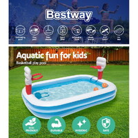 Bestway Kids Pool 251x168x102cm Inflatable Above Ground Swimming Play Pools 636L thumbnail
