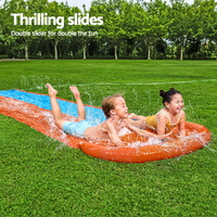 Bestway Water Slide Kids Slip 488cm Dual Slides Inflatable Splash Pad thumbnail