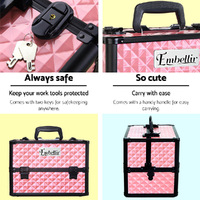 Embellir Portable Cosmetic Beauty Makeup Case - Diamond Pink thumbnail