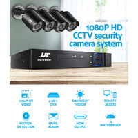 UL-tech CCTV Security System 4CH DVR 4 Cameras 1TB Hard Drive thumbnail