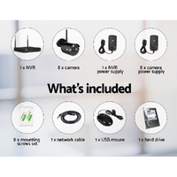 UL-tech Wireless CCTV Security System 8CH NVR 3MP 8 Bullet Cameras 2TB thumbnail