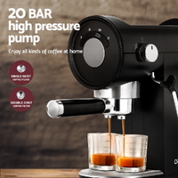 Devanti 20 Bar Coffee Machine Espresso Cafe Maker Black thumbnail