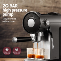Devanti 20 Bar Coffee Machine Espresso Cafe Maker thumbnail