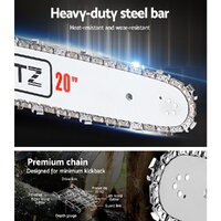 Giantz Chainsaw Petrol 52CC 20" Bar Commercial E-Start Pruning Chain Saw White,Giantz Chainsaw Petrol 52CC 20" Bar Commercial E-Start Pruning Chain Sa thumbnail