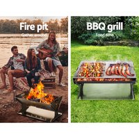 Grillz Fire Pit BBQ Grill Steel thumbnail