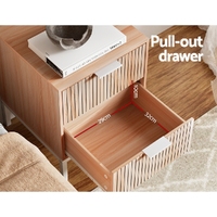 Artiss Bedside Table Drawers Side End Table Storage Cabinet Nightstand Pine LURA thumbnail