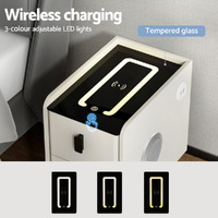 Artiss Smart Bedside Table with Wireless Charging - AIDA White thumbnail