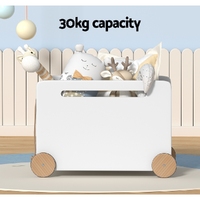 Keezi Kids Toy Box Container Children Chest Storage Clothes Organiser Wheels thumbnail