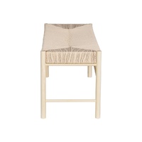 Artiss Dining Bench Paper Rope Seat Wooden Chair 100cm thumbnail