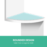 Artiss Wall Shelf Corner Floating 5-Tier White thumbnail