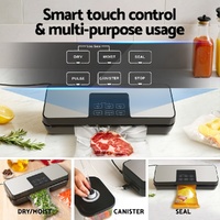 Devanti Food Vacuum Sealer Machine Auto Seal Cutter 5 Modes Storage Bags 4 Rolls thumbnail