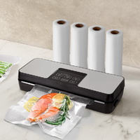 Devanti Food Vacuum Sealer Machine Auto Seal Cutter 5 Modes Storage Bags 4 Rolls thumbnail