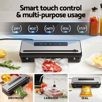Devanti Food Vacuum Sealer Machine Sealing Cutter 4 Modes Storage Bags 4 Rolls thumbnail