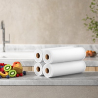 4 Rolls Food Vacuum Sealer Bags Storage Saver Heat Sealing Bag Pack 25CMX6M thumbnail