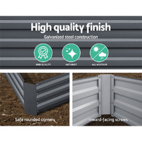 Green Fingers 2x Garden Bed 150x90cm Planter Box Raised Container Galvanised Herb thumbnail