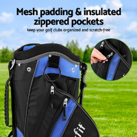 Everfit 6 Way Dividers Golf Bag Stand Insulated Carry Bag Zippered Rain Cover thumbnail