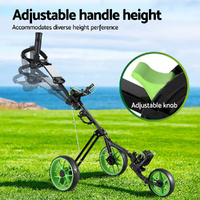 Everfit Golf Buggy Quick Folding Trolley Golf Cart 3 Wheels Height Adjustable thumbnail
