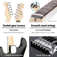 Alpha Electric Guitar Music String Instrument 20W Amplifier Black thumbnail