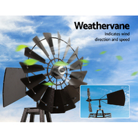 Garden Windmill 120cm Metal Ornaments Outdoor Decor Ornamental Wind Mill thumbnail