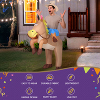 Inflatable Cowboy Costume Adult Suit Blow Up Party Fancy Dress Halloween Cosplay thumbnail