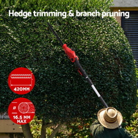 Giantz Cordless Pole Hedge Trimmer Garden Pruner Electric Cutter thumbnail