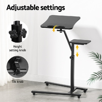 Artiss Laptop Desk Computer Table Height Adjustable Tiltable Mouse Board Black thumbnail