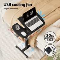 Artiss Laptop Desk Table Fan Cooling Black 60CM thumbnail