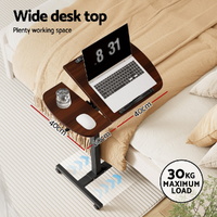Artiss Laptop Desk Table Fan Cooling Walnut 60CM thumbnail
