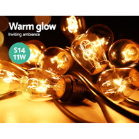 38m LED Festoon String Lights Outdoor Christmas Wedding Waterproof Garden Decor thumbnail