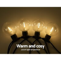 Jingle Jollys 50m LED Festoon String Lights 50 Bulbs Kits Wedding Party Christmas G80 thumbnail