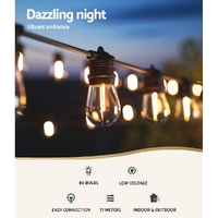 77m Festoon Lights Christmas Fairy String Lights Outdoor Party Garden Decor thumbnail