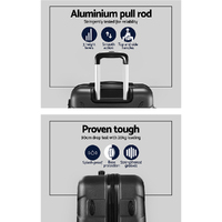 Wanderlite 28 Inch Luggage with TSA Lock Spinner Travel Suitcase Carry On Hard Shell Luggage Case Black thumbnail