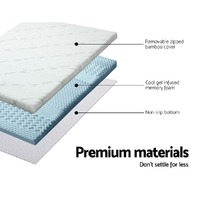 Giselle Bedding Memory Foam Mattress Topper 7-Zone 5cm Single thumbnail