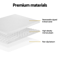Giselle Bedding Memory Foam Mattress Topper 7-Zone Airflow Pad 8cm Queen White thumbnail