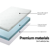 Giselle Bedding Memory Foam Mattress Topper Cool Gel 5cm Single thumbnail