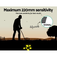 Metal Detector 220MM Deep Sensitive Waterproof Treasure Hunter Gold Digger Shovel thumbnail