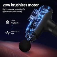Everfit Massage Gun 30 Speed 8 Heads Vibration Muscle Massager Chargeable Black thumbnail