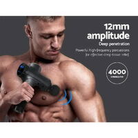 Everfit Massage Gun 30 Speed 6 Heads Vibration Muscle Massager Chargeable Grey thumbnail