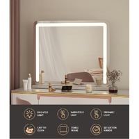 Embellir Makeup Mirror 60x50cm Hollywood Vanity with LED Light Tabletop White thumbnail
