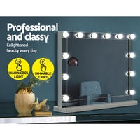 Embellir Makeup Mirror Hollywood with Light Frame Vanity Dimmable Wall 12 LED thumbnail
