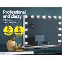Embellir Makeup Mirror 58x46cm Hollywood Vanity with LED Light Tabletop Wall thumbnail