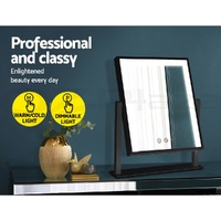 Embellir Makeup Mirror 25x30cm Hollywood Vanity with LED Light Rotation Black thumbnail