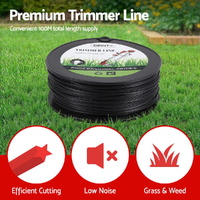Giantz 100M Whipper Snipper Trimmer Line 3.0mm Star Nylon String Cord Black thumbnail