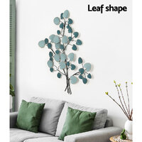 Artiss Metal Wall Art Hanging Sculpture Home Decor Leaf Tree of Life Blue thumbnail